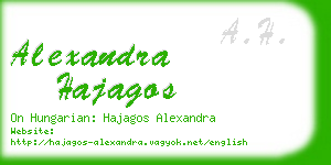 alexandra hajagos business card